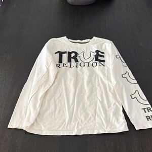 True Religion Kids White Long Sleeve Tee